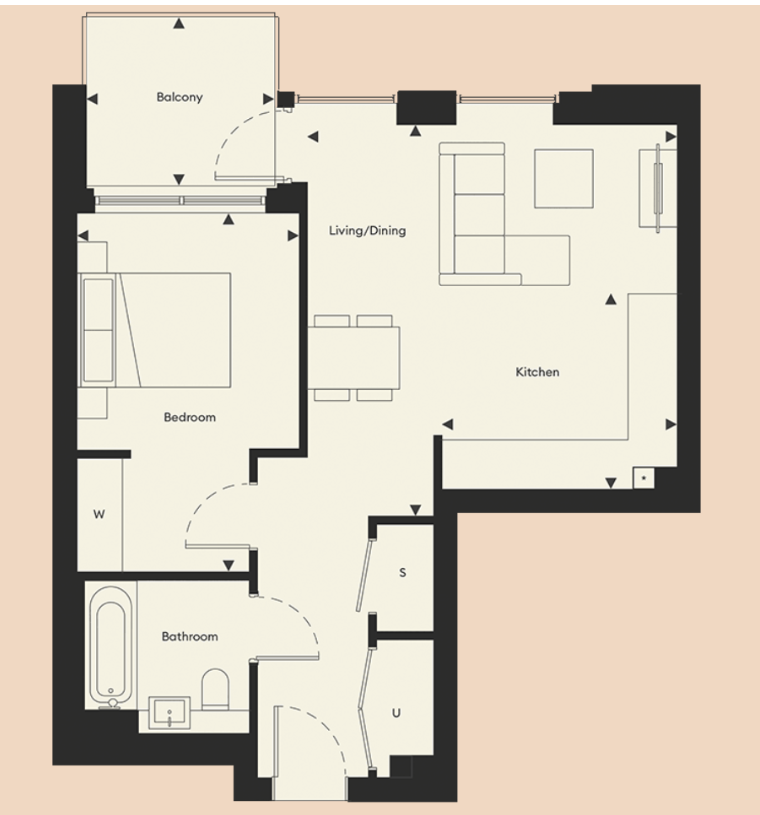 Floor plan view of Alexandra Gate Floorplan