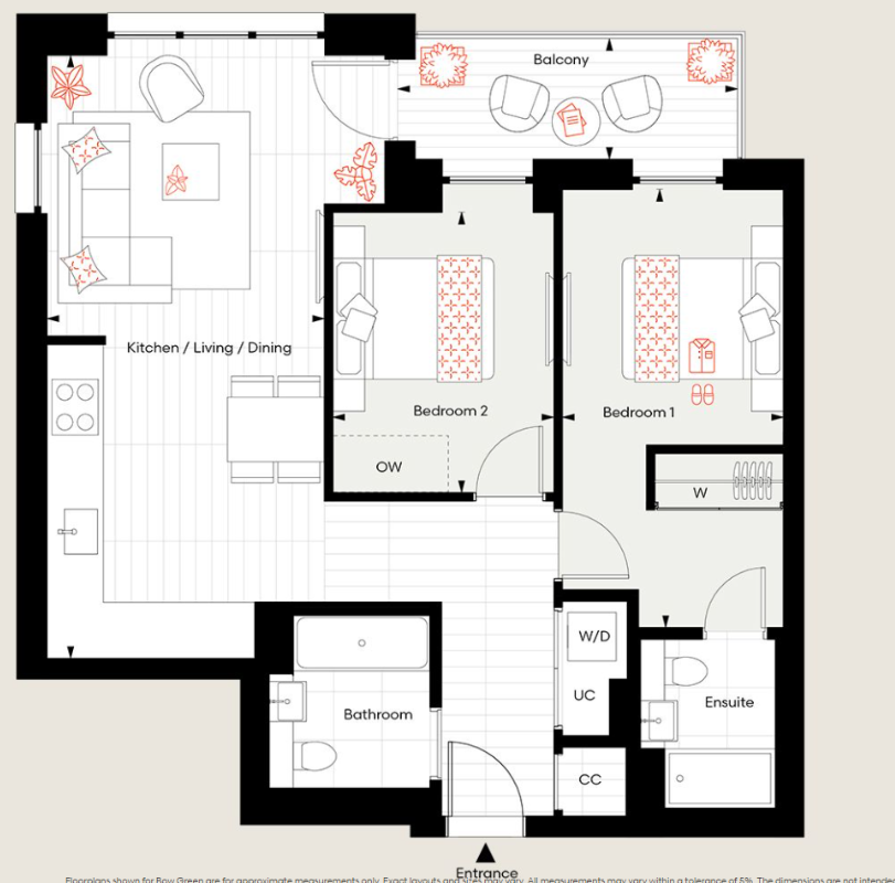 Floor plan view of Bow Green Floorplan