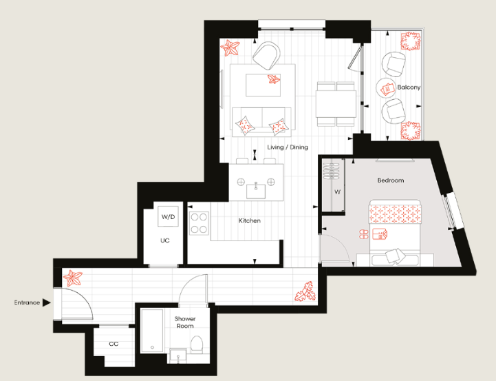 Floor plan view of Bow Green Floorplan