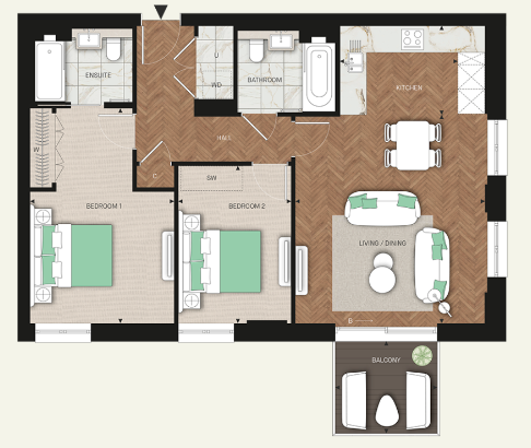 Floor plan view of Camden Goods Yard Floorplan