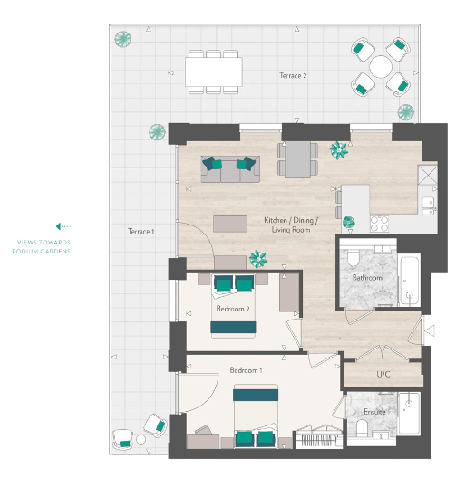 Floor plan view of Grand Union Floorplan
