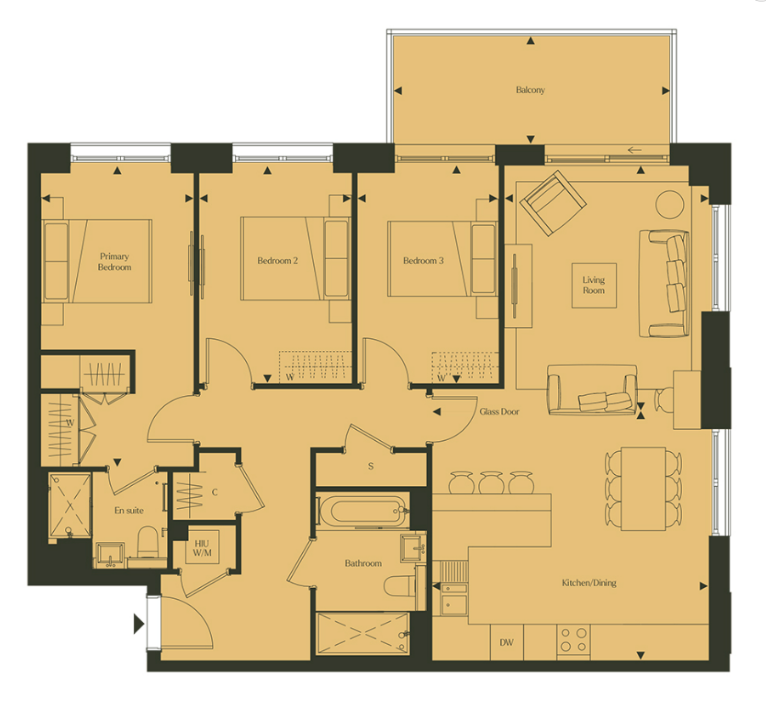 Floor plan view of Heron Wharf Floorplan