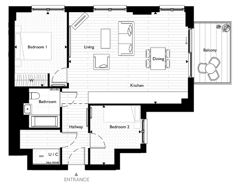 Floor plan view of Kidbrooke Village Floorplan