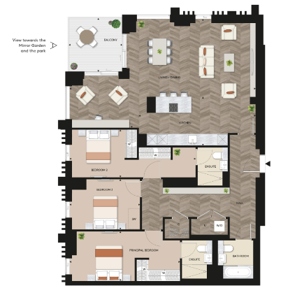 Floor plan view of King’s Road Park Floorplan