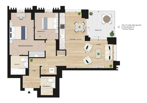Floor plan view of King’s Road Park Floorplan