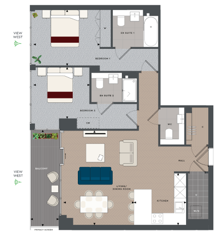 Floor plan view of London Dock Floorplan