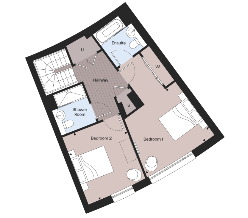 Floor plan view of Oval Village Floorplan