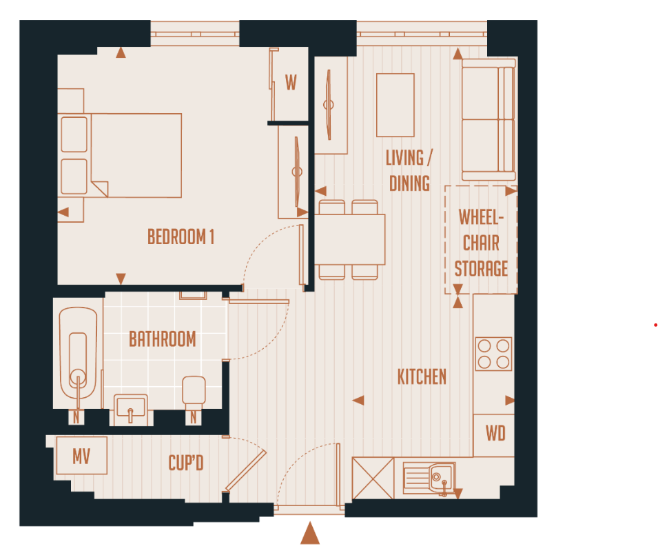 Floor plan view of Reading Riverworks Floorplan