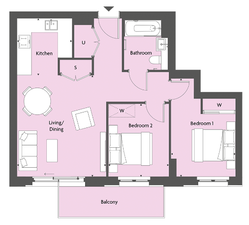 Floor plan view of The Exchange Floorplan