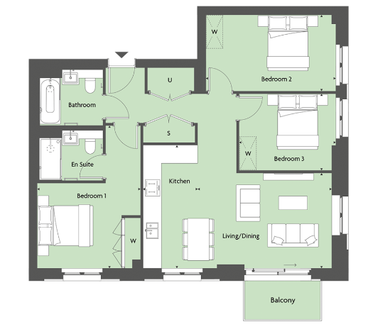 Floor plan view of The Exchange Floorplan