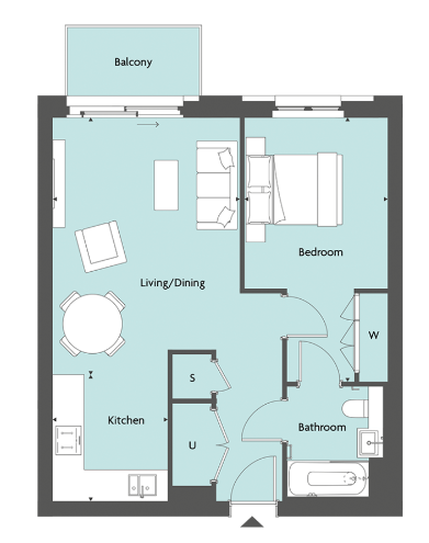 Floor plan view of The Exchange Floorplan