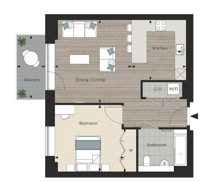 Floor plan view of The Green Quarter Floorplan