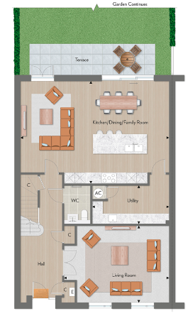 Floor plan view of Trent Park Floorplan