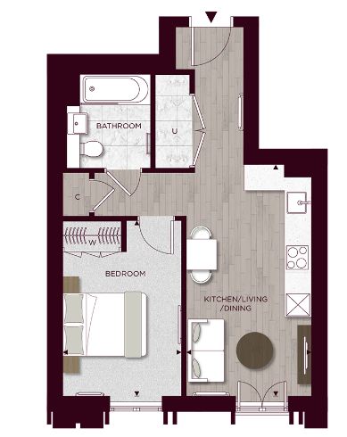 Floor plan view of TwelveTrees Park Floorplan