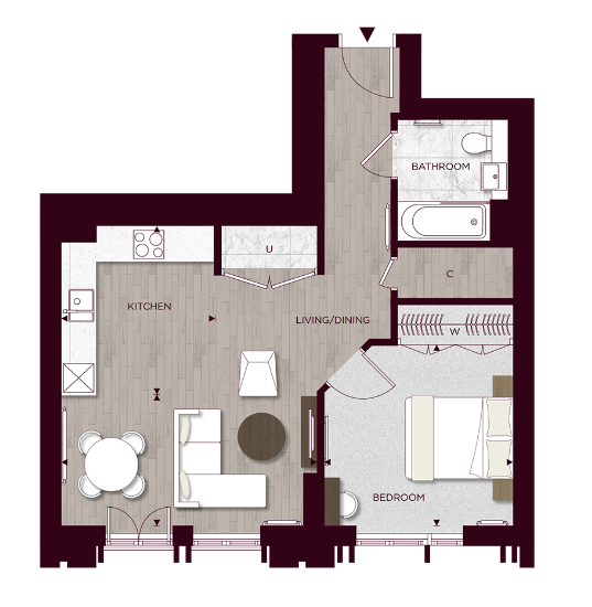 Floor plan view of TwelveTrees Park Floorplan