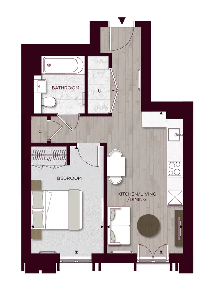 Floor plan view of TwelveTrees Park Floorplan